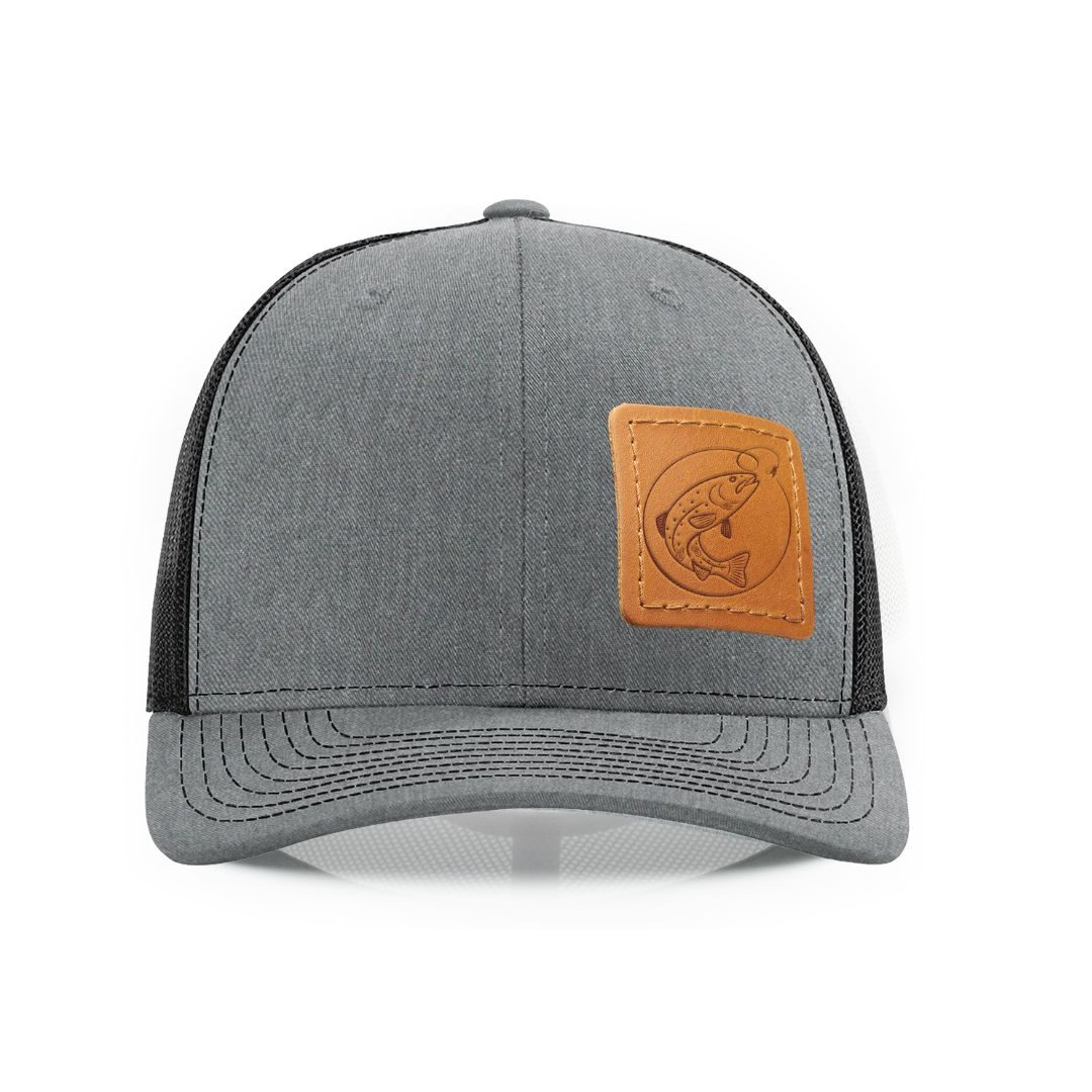 Choose A Design Leather Patch Trucker Hat