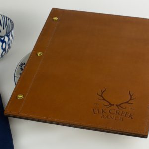 Leather & Wood Booklet Menu