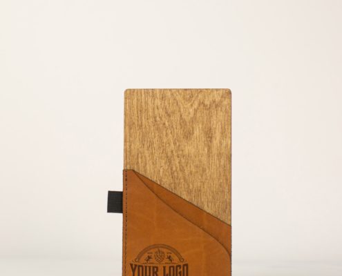 Leather &amp; Wood Check Presenter